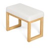 Okak Modern Shoe-Changing Bench with Wooden Frame & Soft Cushioned Seat,Small Footrest Accent Bench for Entryway,Bedroom - 4 of 4