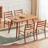 PAGED Modern Dining Chairs Set of 2, Chairs for Dining Table with Wood Rattan & Woven Seat for Kitchen & Dining Room - 2 of 4