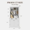 71" Tall Bookcase with Doors, 5-Shelf Bookshelves and Bookcases with Drawer, Adjustment Shelves - 2 of 4