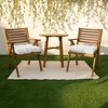 2pc 19" x 19" x 3" Outdoor Tufted U-Shaped Chair Cushions - Sorra Home - 2 of 3