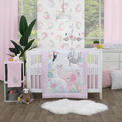 Little Love by NoJo Tropical Garden Crib Set - 3pc