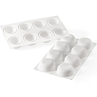 Silikomart Flexible Silicone Bakeware Half-sphere Mold 1 Oz, 1.97 Diam. X  .98 Deep, 8 Cavities : Target