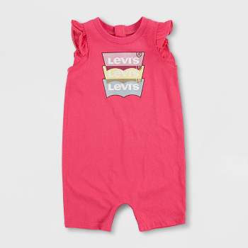 Levi's® Baby Girls' Ruffle Sleeve Romper - Pink