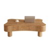 TOAOTBNBO Lift Top Coffee Tables with Curved Safety Corners, Center Tables with Hidden Storage, Modern Coffee Table for Home Office, Light Brown - 2 of 4