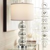 ROTTOGOON Set of 2 Table Lamps for Living Room Glass Triple-Sphere 27" Tall Bedside Desk Nightstand Lamp for Bedroom Living Room, Mercury Silver - 3 of 4