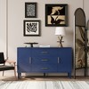 VYNXARIA Elegant 2-Door 3-Drawer Cabinet with Carved Design - Stylish Storage for Any Room - 2 of 4