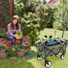 FURNIinspire Outdoor Serving Carts Foldable Wagon Cart Beach Wagon Utility Wagon Grocery Cart 3pcs plastic Liner Cover, Green, 25.98"*17.32"*37.4" - 2 of 4
