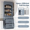 NicBex Modern High Kitchen Pantry Sideboard Cabinet with Storage & Faux Marble Top,Cupboard Buffet Cabinet for Kitchen,Dining Room - 2 of 4