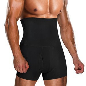 NEBILITY Men Tummy Control Shorts High Waist Slimming Underwear Body Shaper Seamless Belly Girdle Boxer Briefs - 1 of 4