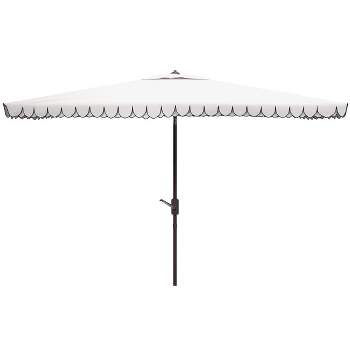 Elegant Valance 6.5 X 10 Ft Rectangle Patio Outdoor Umbrella  - Safavieh