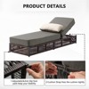 Patio Chaise Lounge Chair Set of 4, Wicker Chaise Lounge Outdoor Rattan Reclining Chair with Adjustable 5-Position,5-inch Cushion & Lumber Pillow - 4 of 4