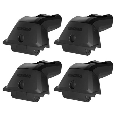 YAKIMA BaseLine Sleek Adjustable Roof Rack Towers with 165 Pound Maximum Load Capacity for Vehicles Without Roof Rails or Gutters, Black, Set of 4