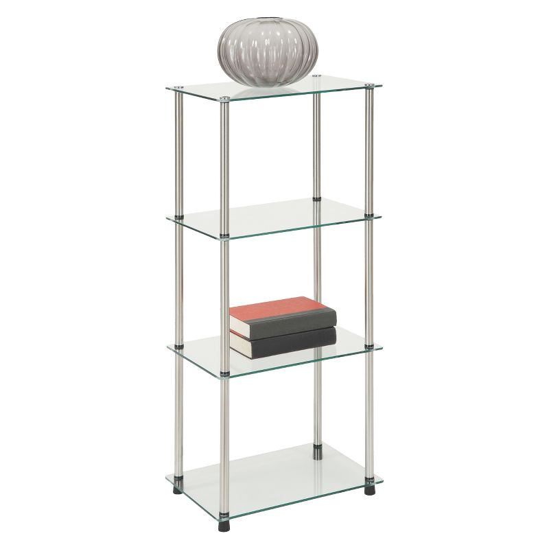 39" Breighton Home Brilliance Glass 4-Tier Storage Shelf, 3 of 6