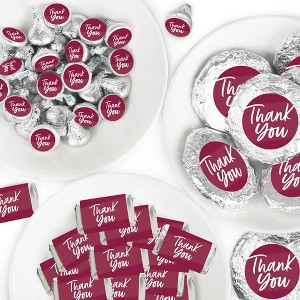 Big Dot of Happiness Burgundy Elegantly Simple - Guest Party Favors Candy Favor Sticker Kit - 304 Pieces - 1 of 4