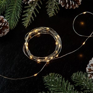 Northlight 20 Battery Operated Warm White LED Micro Fairy Lights - 6ft, Copper Wire - 1 of 4