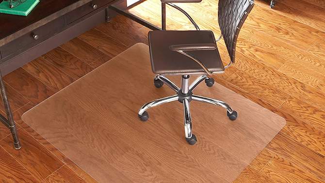 3'x4' Rectangle Solid Office Chair Mat Clear - Emma and Oliver, 2 of 5, play video