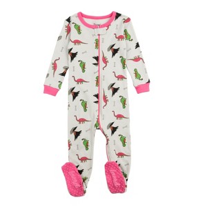 Leveret Kids Cotton Footed Pajamas - 1 of 3