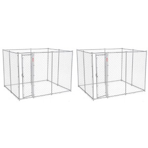 Lucky Dog 10 x 5 x 6" Heavy Duty Outdoor Chain Link Dog House Kennel (2 Pack) - 1 of 4