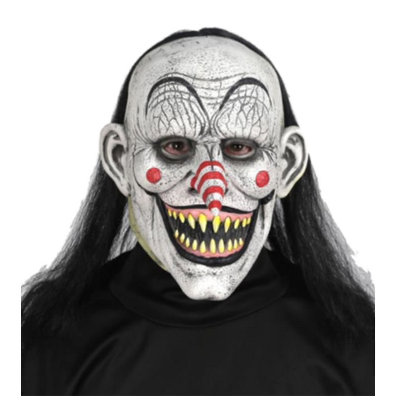 Seasonal Visions Mens Scary Chatters the Clown Costume Mask -  - White, 1 of 2