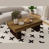 GDFStudio Fynn Farmhouse Wooden Rectangular Coffee Table - 2 of 4