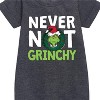 - Dr. Seuss - The Grinch Never Not Grinchy Wreath Graphic Short Sleeve Fleece Dress - 2 of 4