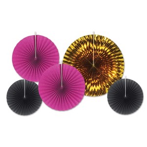 Beistle Assorted Paper & Foil Decorative Fans, Asstd, (10/Pkg) - 1 of 1