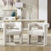 SKRAN Set of 2 Contemporary Designed Fabric Upholstered Accent Chair, Dining Chair, Barrel Side Chairs, Kitchen Armchair for Living Room(Beige) - 2 of 4
