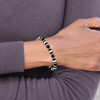 Chisel Stainless Steel 6.50mm White Howlite and Black Onyx Beaded 7.5" Stretch Bracelet - 4 of 4