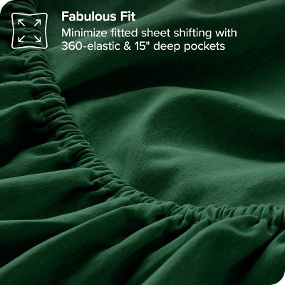 Heathered Forest Green Twin Microfiber Deep Pocket Sheet Set