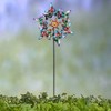 The Lakeside Collection Windspinner Stakes Garden Metallic Butterfly Ladybug And Hummingbird - Butterfly - 3 of 4