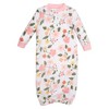 Hudson Baby Infant Girls Fleece Gowns, Family Floral - 4 of 4