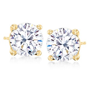 Ross-Simons 5.00 ct. t.w. CZ Stud Earrings in 14kt Yellow Gold - 1 of 3