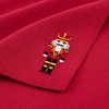 Holiday Embroidered Cotton Napkins, Set of 4 - Red - 17x17 - Elrene Home Fashions - 3 of 3