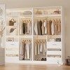 Besiost Set of 2 Closet System with Wood Drawers, Freestanding Closet Organizer with Hanging Rods - 2 of 4