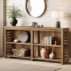 Hommoo 3-Tier Console Table with Storage Brown - 3 of 4