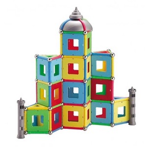 Mag Genius - 518-pieces of Colorful and Non-Transparent Magnetic Building Tiles - 1 of 4