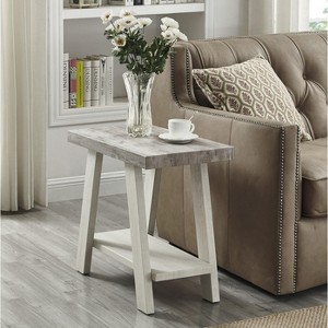 CAVINAS Wood Coffee Table with Storage, Rectangle Side Table, Modern Unique Coffee Table for Living Room, Bedroom - 1 of 4