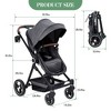 2-in-1 Toddler & Doll Stroller - Lightweight Jogging Stroller with Cup Holder & Shock Absorption - 3 of 4