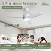 46 inch Quiet Ceiling Fans with Lights and Remote Modern High CFM Bedroom Ceiling Fan Dimmable 6-Speed 3-Timer Reversible DC Motor for Living Room - 2 of 4