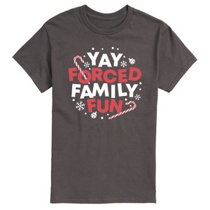 Men's - Instant Message - Yay Forced Family Fun Short Sleeve Graphic T-Shirt - 1 of 4