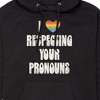 Men's - Instant Message - I Love Respecting Your Pronouns Graphic Fleece Pullover Hoodie - 2 of 4