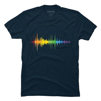 Adult Design By Humans Soundwave Rainbow Pride By Truemilk T-Shirt