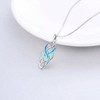 Irish Celtic Knot Created Opal Pendant Necklace 18 Black Necklaces for Women Men Well packed, elegant box. - 4 of 4