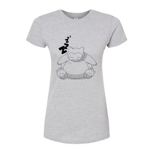 Women's - Pokémon - Snorlax Zzz Fitted Graphic T-Shirt - 1 of 3