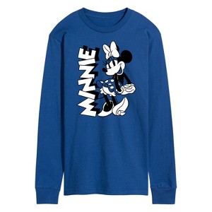 Men's - Disney - Minnie Black and White Long Sleeve Graphic T-Shirt - 1 of 4