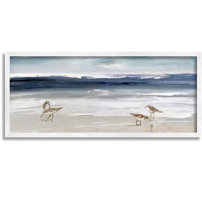 Stupell Industries Sandpipers Grazing Sea Shore Framed Giclee Art