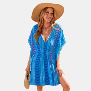 Women's Vibrant Boho Printed Beach Cover Up Dress - Cupshe - 1 of 4