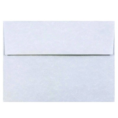 JAM Paper A7 Parchment Invitation Envelopes 5.25 x 7.25 Blue Recycled 10379