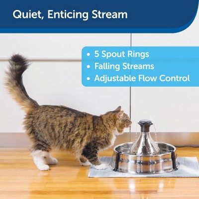 Stainless Steel Automatic Pet Water Fountain with Adjustable Flow