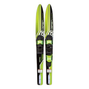 O'Brien Watersports 2191128 Adult 67 inches Reactor Combo Water Skis Sizes 4.5-13, Green and Black - 1 of 4
